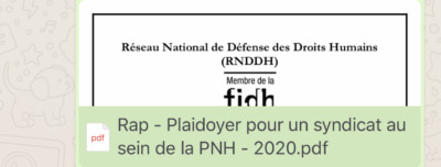 Le RNDDH plaide en faveur d’un syndicat au sein de la PNH 4