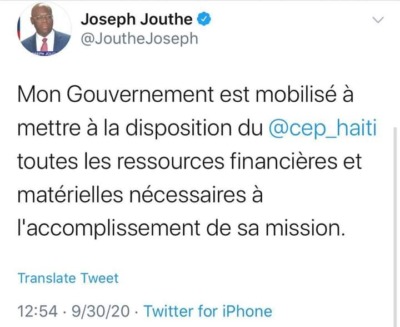 Joseph Jouthe soutient le CEP non assermenté et contesté 1