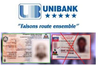 Transaction bancaire : Unibank exige la carte Dermalog 1